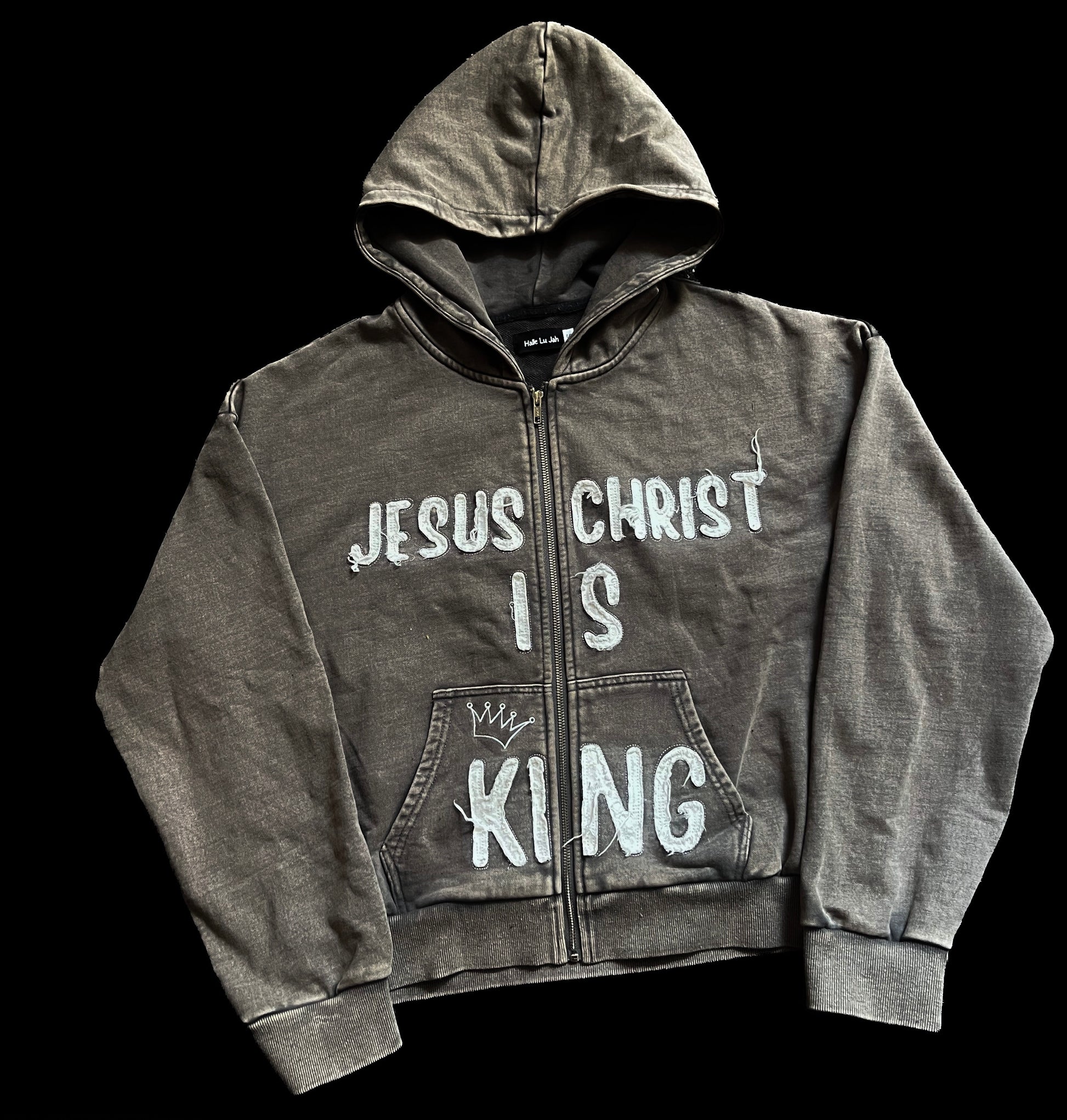 “Jesus Christ Is King” Zip Up Hoodie oversized 400GSM
